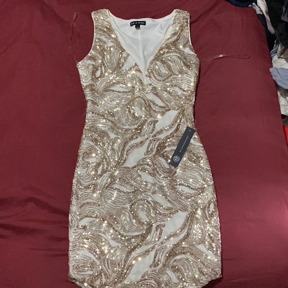 New Dress from the brand As U Wish size S. Barely any defect in the fabric.